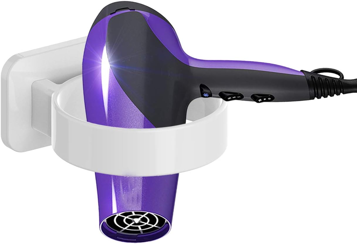 Hair Dryer Holder Wall Mounted, Bathroom Blow Dryer Stand