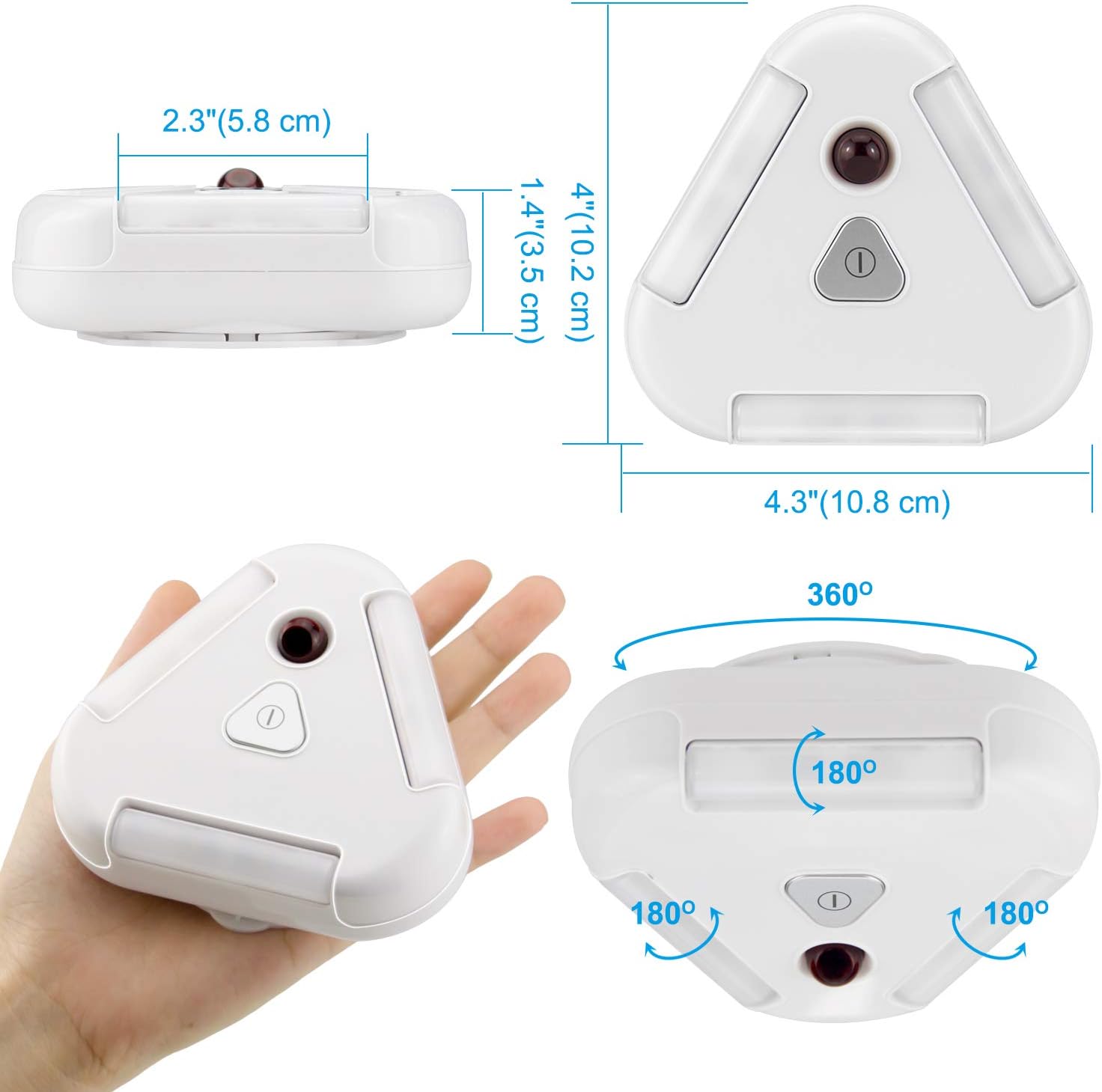 BIGMONAT Wireless Ceiling Light with Remote and Timer, Dimmable Motion Sensor Shower Light