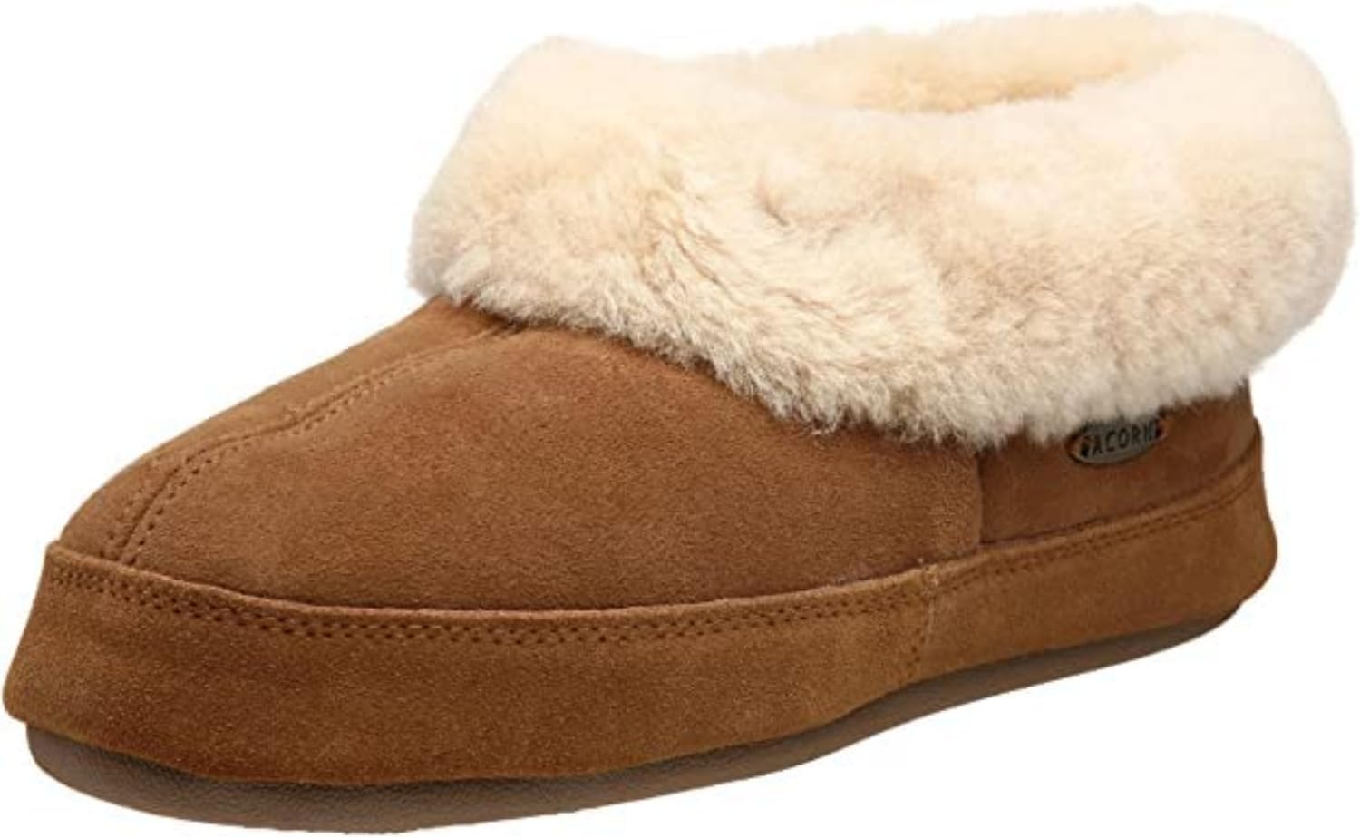 Acorn Women's Shearling Bootie for Women - Genuine Sheepskin, Memory Foam, Non-Slip, Durable - House Slippers with Indoor/Outdoor Sole
