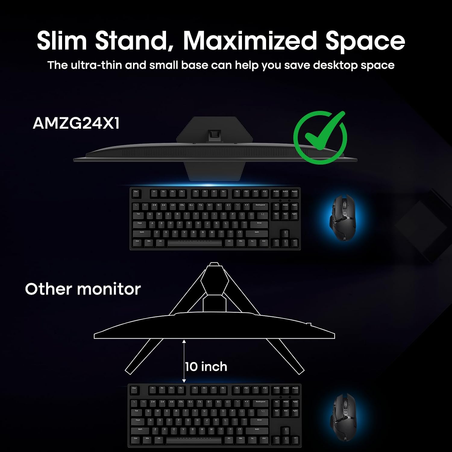 Amzfast 34 Inch Curved Monitor 240Hz UWQHD (3440x1440) Gaming Monitor, 1ms G-SYNC Compatible, 1500R, PIP/PBP, HDR400, 96% DCI-P3, Tilt/Swivel/Height Adjustable, TÜV Rheinland, HDMI 2.1, AMZG34C8 Pro
