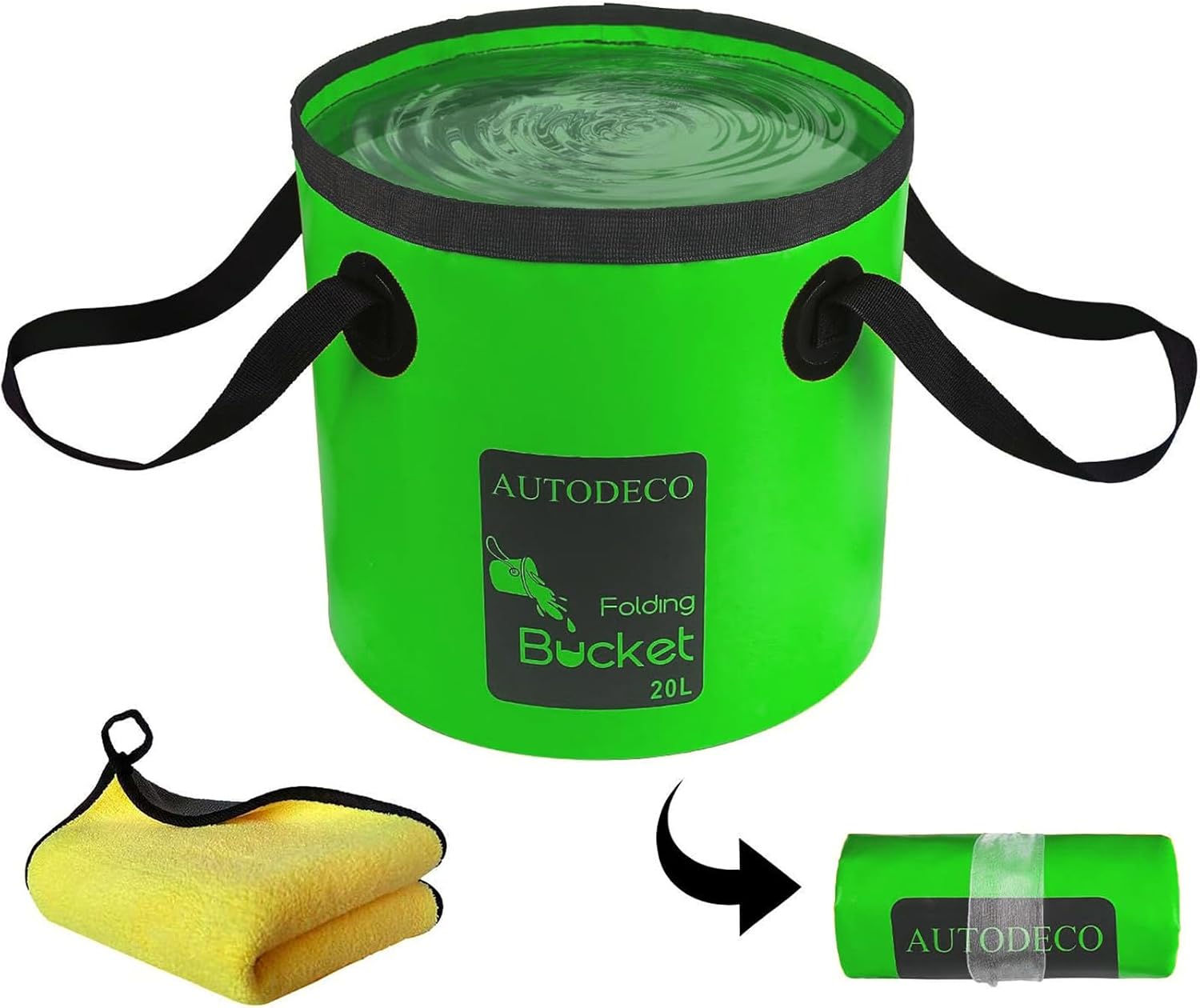 Collapsible Bucket 5 Gallon Container Folding Water Bucket Portable Wash Basin 20L