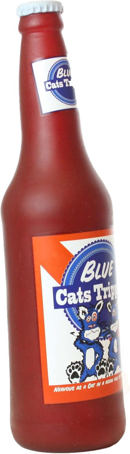 SILLY SQUEAKERS Tuffy Beer Bottle Dog Toy: Squeaky Dog Toy, Washable and Floats, Vinyl