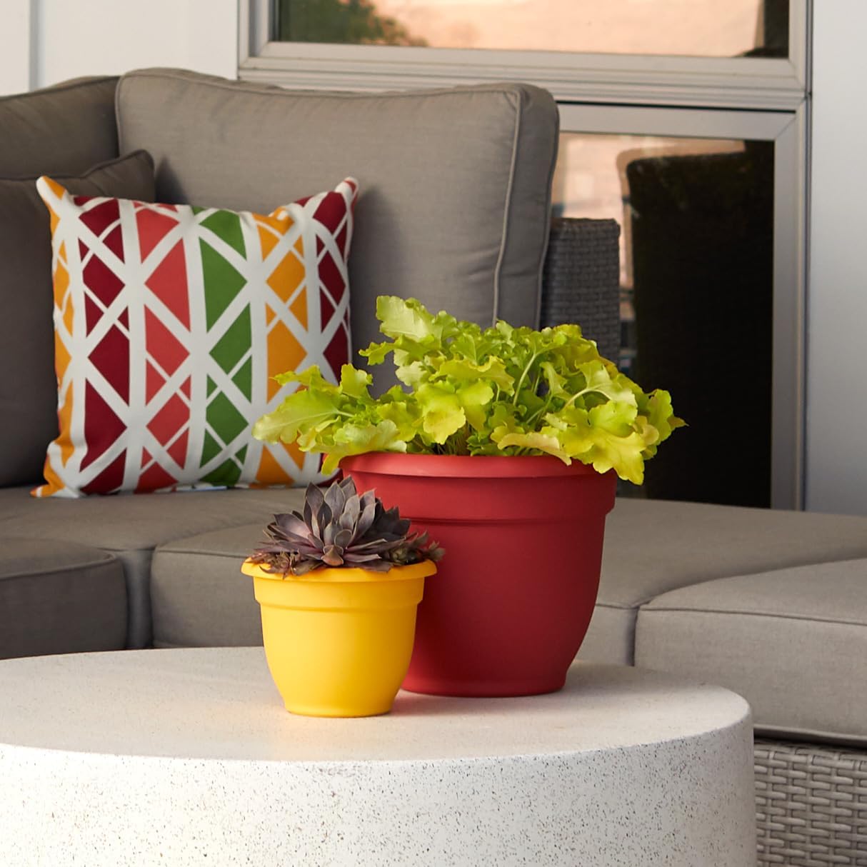 Bloem AP1013 Ariana Self Watering Planter 10" Burnt Red