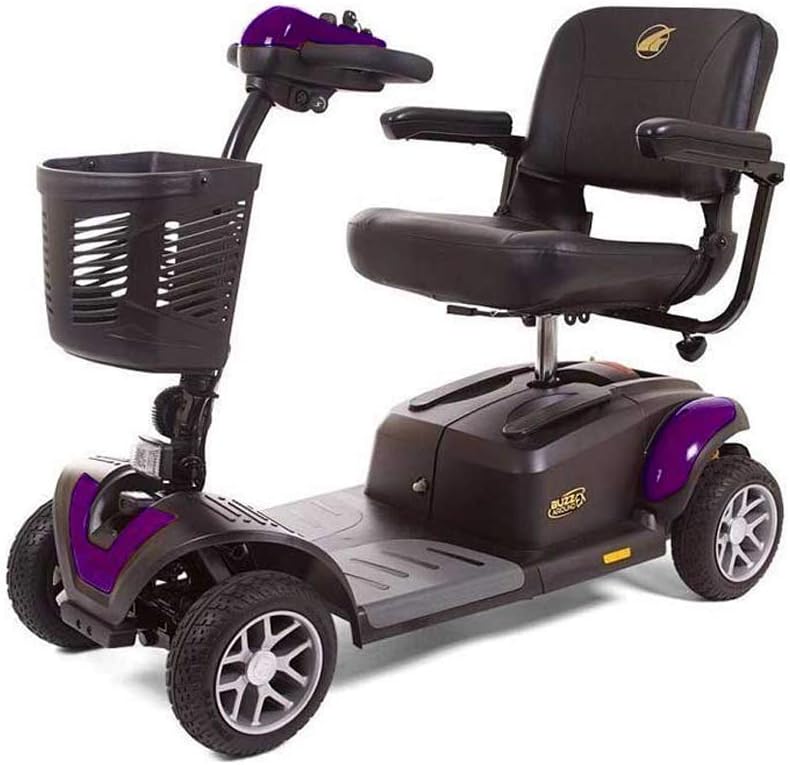 BUZZAROUND EX Extreme 4-Wheel Heavy Duty Long-Range Travel Mobility Scooter (18-Inch Seat, Purple)
