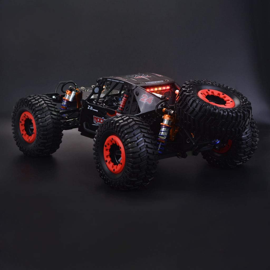 1/10 Scale 4WD RC Cars for Adults Brushless+Wheel，Max 43 MPH Off-Road Fast RC Cars (red)