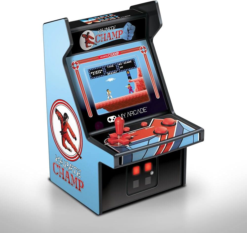 My Arcade Micro Player Mini Arcade Machine: Galaga Video Game, Fully Playable, 6.75 Inch Collectible, Color Display, Speaker, Volume Buttons, Headphone Jack - Electronic Games