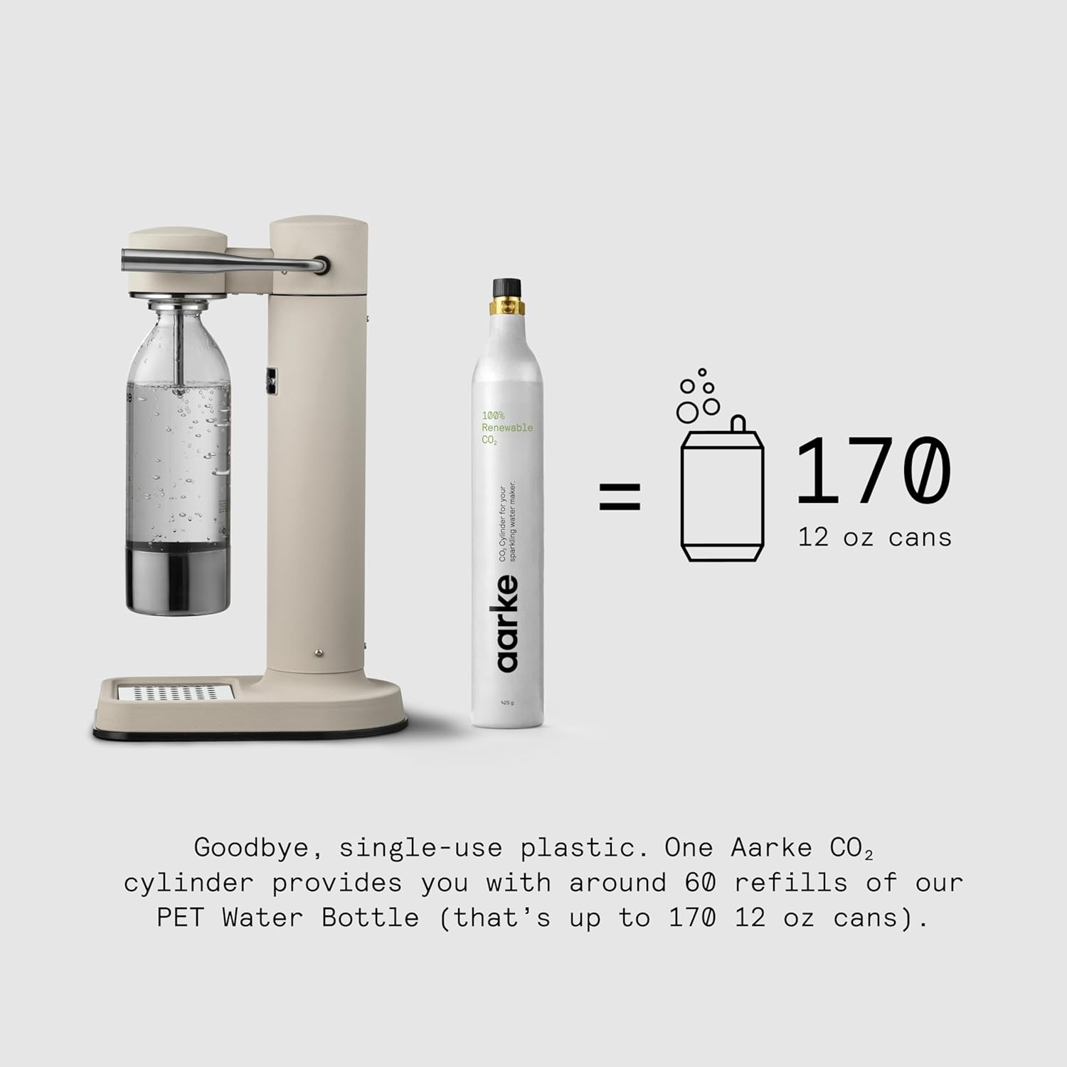 Aarke Carbonator 3 - Premium Sparkling Water Maker, Matte Black