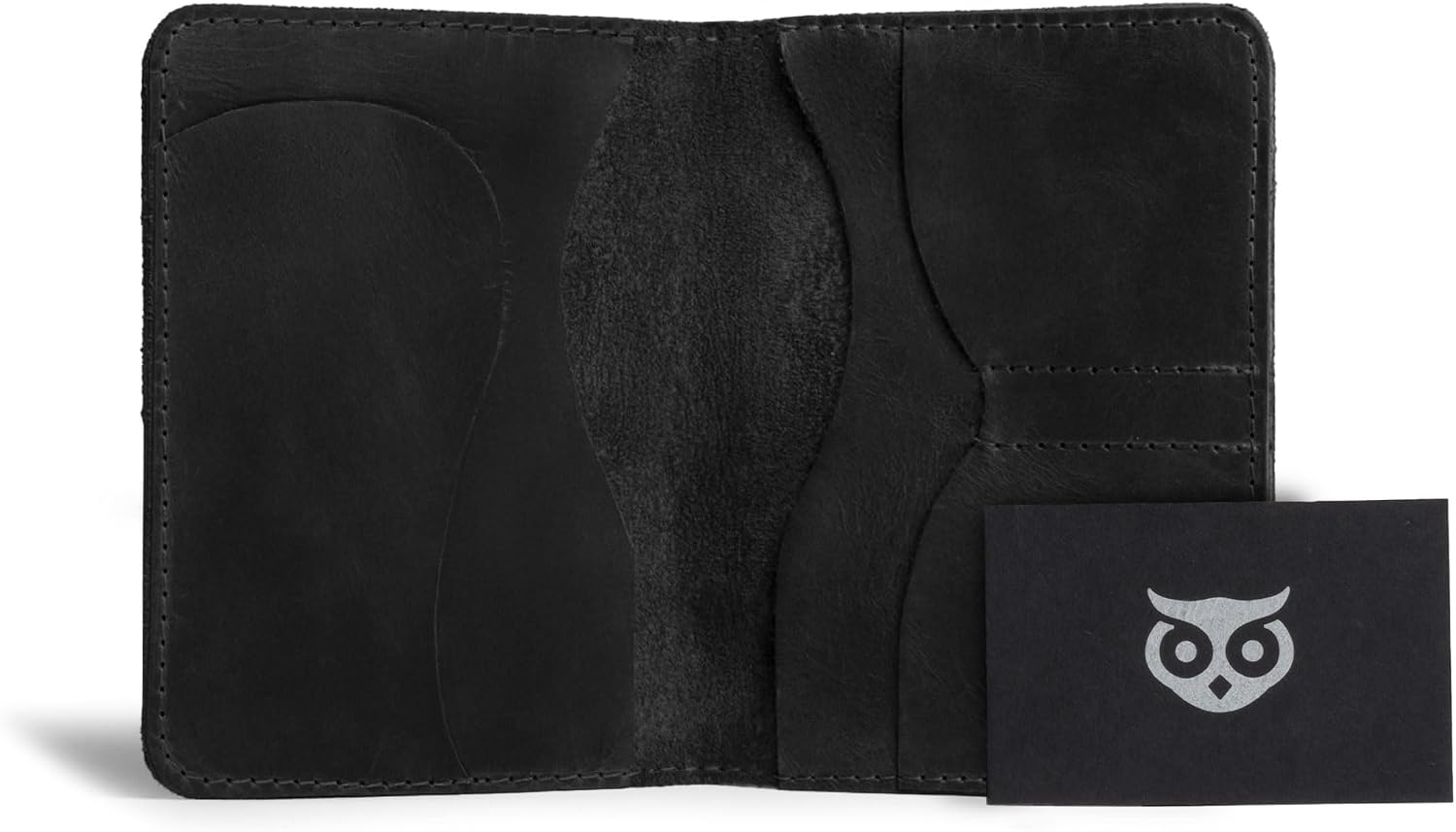 Hide & Drink, Double Passport Cover with Slots for Bills and Keys, Rustic Case, ID Organizer, Full Grain Leather, Handmade Accessories, Bourbon Brown