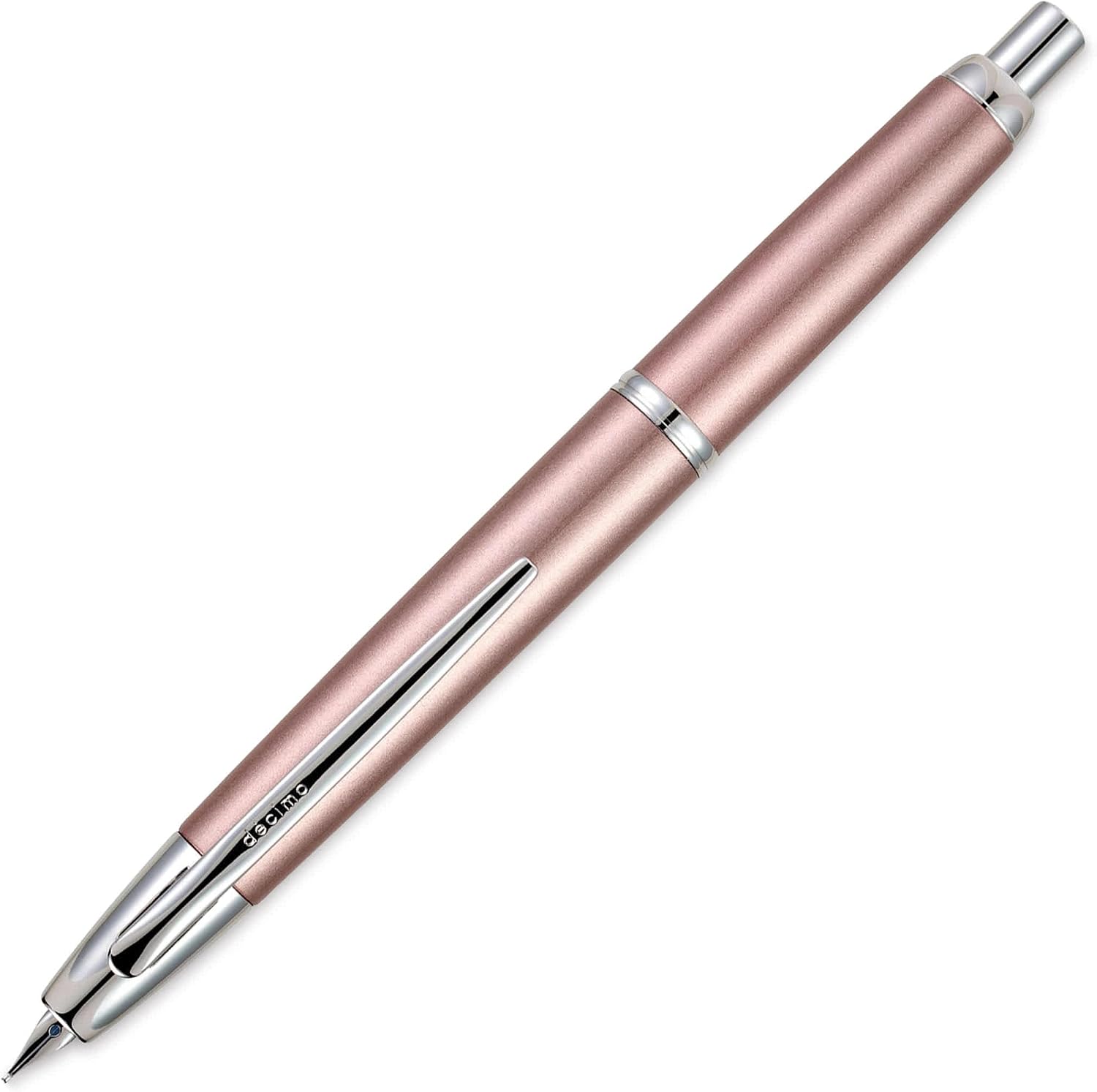 PILOT Vanishing Point Decimo Refillable & Retractable Fountain Pen, Light Blue Barrel with Rhodium Accents, Blue Ink, Extra Fine Nib (65337)