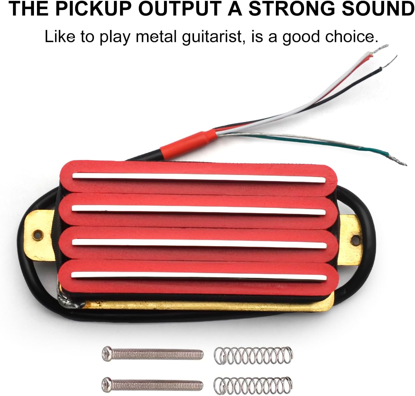 SAPHUE 2-Dual Blade Electric Guitar High Output Track Type Four Coil Humbucker Pickup Black