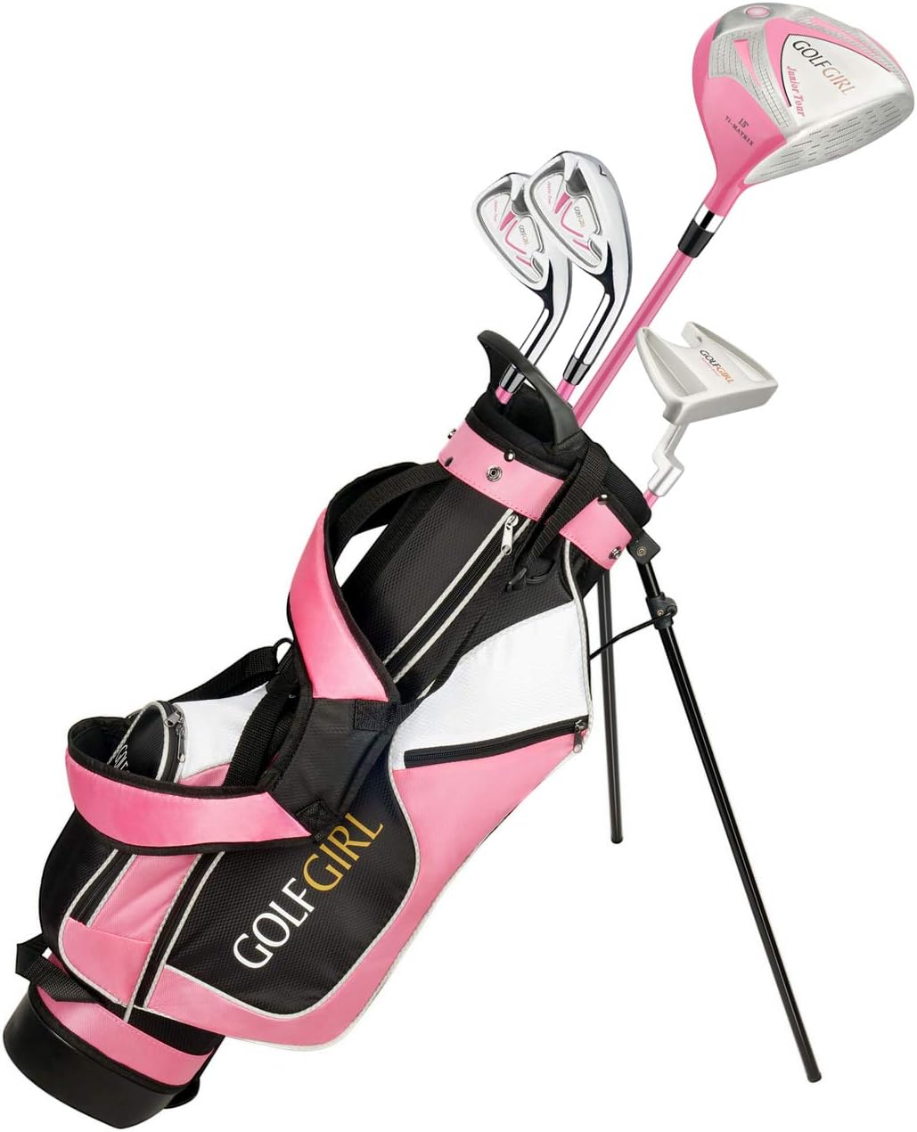 Golf Girl Junior Girls Golf Set V3 with Pink Clubs and Bag, Right Hand