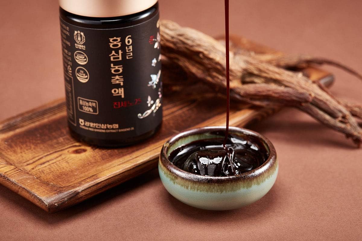 Gangwoninsam] Korean Red Ginseng Extract Ginseno25 240g / 8.46 fl. oz– Contains 100% Pure Korean 6-Year-Old Red Ginseng Root Extract
