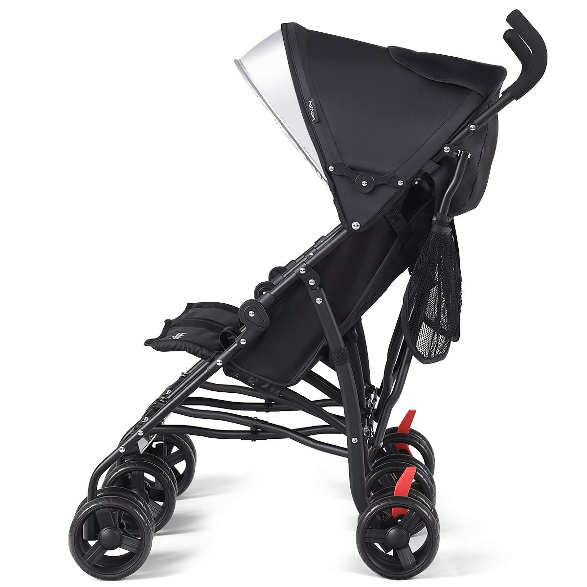 BABY JOY Double Umbrella Stroller, Lightweight Travel Side by Side Twin Stroller with Large Storage, Cup Holder, 5-Point Safety Harness, Adjustable Canopy & Compact Fold for Infant and Toddler (Black)