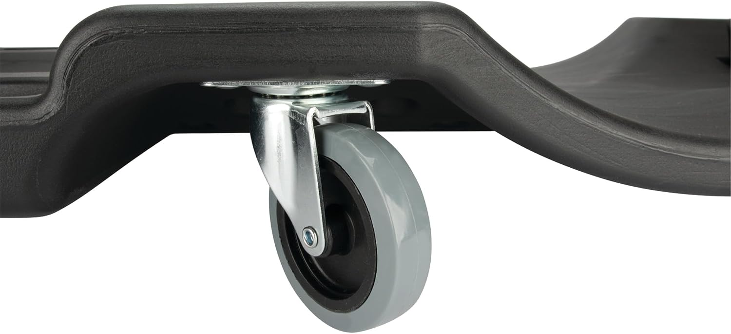Performance Tool W85014 38 in. Low-Profile Automotive Mechanics Creeper | Oversized x-frame low profile creeper with 2-inch extra cushion padding. 5-inch jumbo swivel casters. 300 lb. capacity