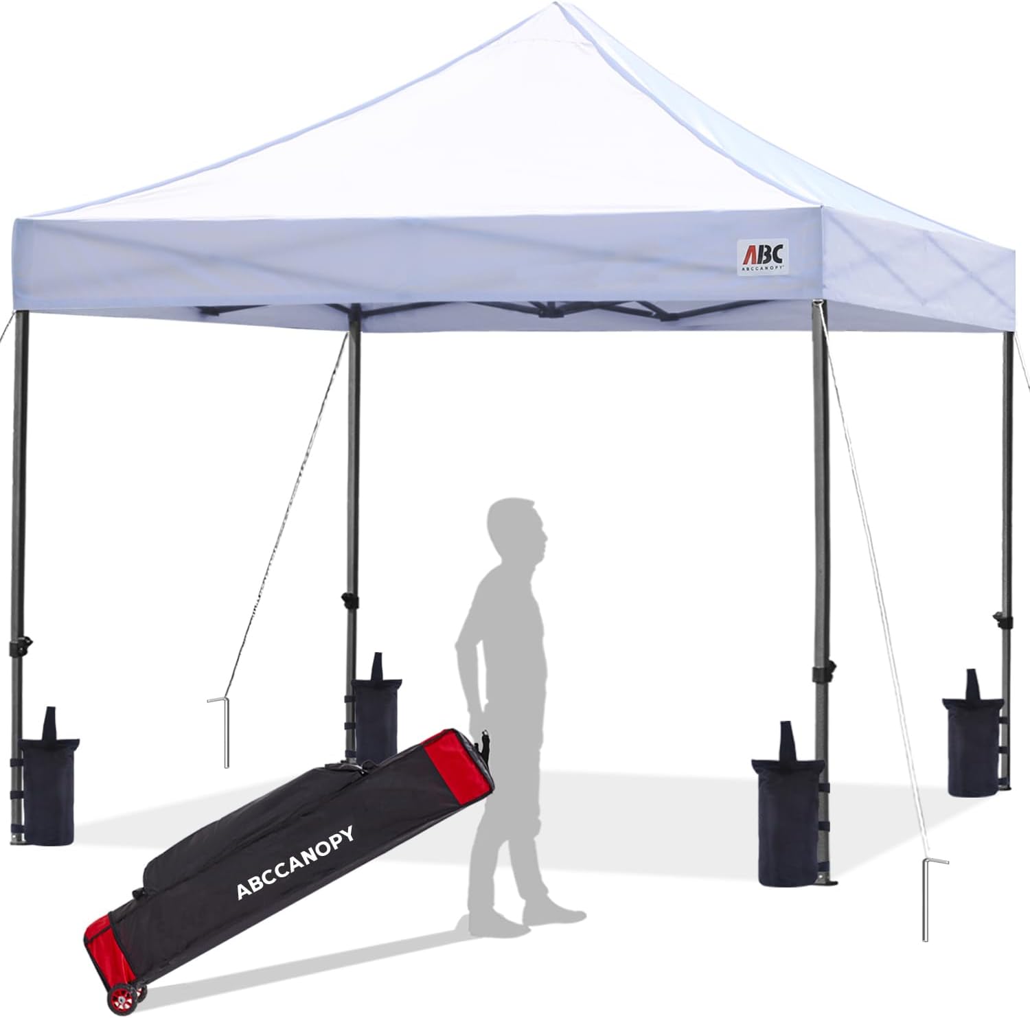 ABCCANOPY Patio Pop Up Canopy Tent 10x10 Commercial-Series (Black)