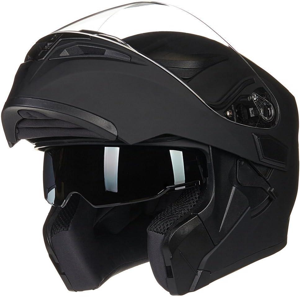 ILM Motorcycle Dual Visor Flip up Modular Full Face Helmet DOT Model 902/902L