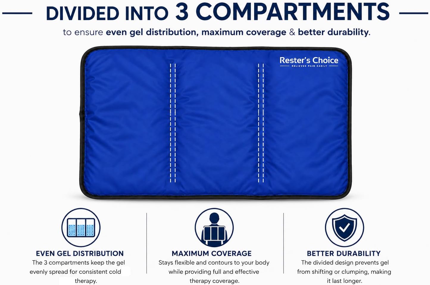 Gel Soft Flexible Ice Pack for Injuries Reusable - (Large: 11"x14.5") for Hip, Shoulder, Knee, Back - Comfy Cold Pack Compress for Swelling, Bruises, Surgery