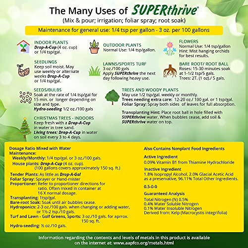 SUPERthrive Plant Vitamin Solution, 1 Pint