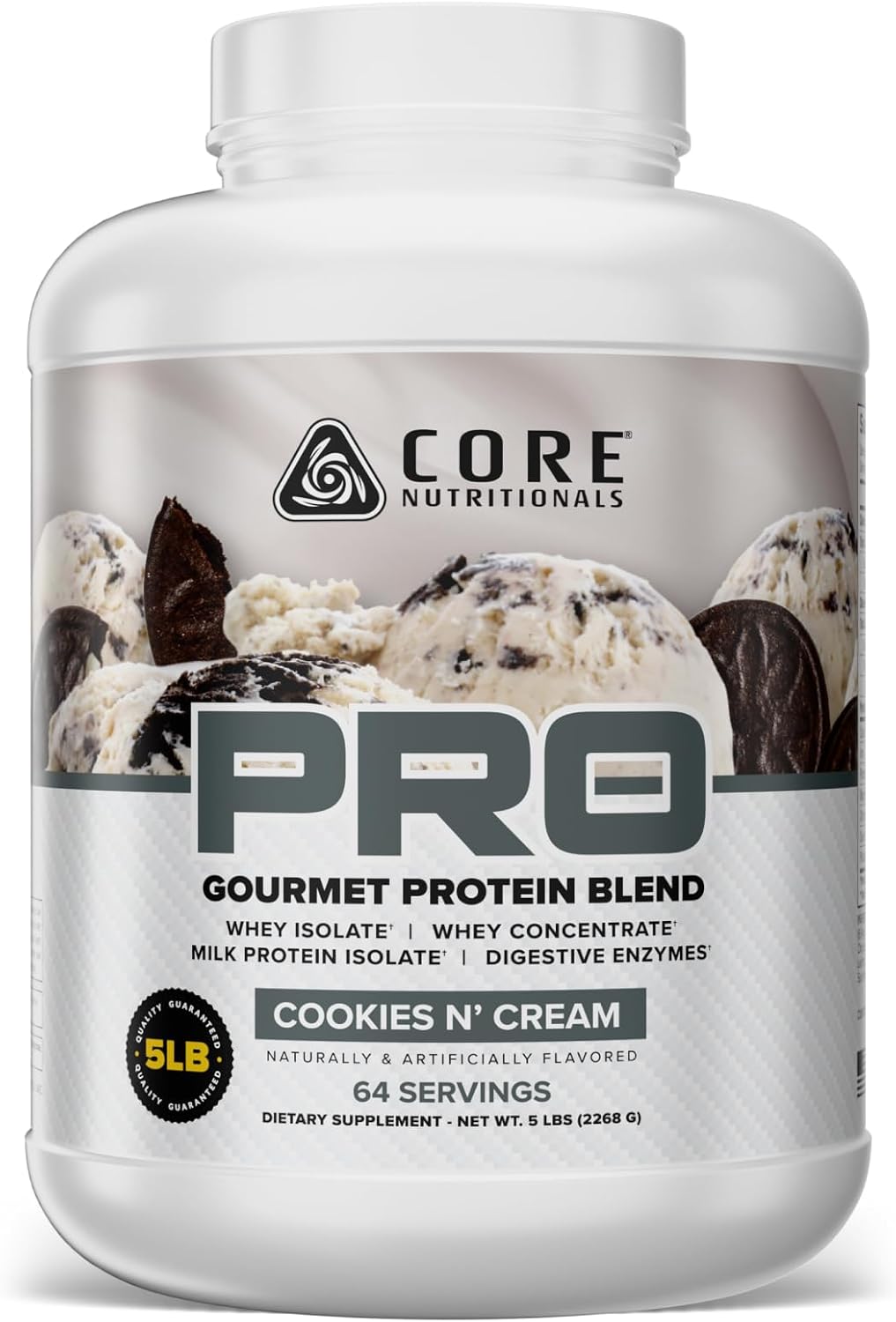 Core Nutritionals PRO Gourmet Protein Blend, Cookies N' Cream, 65 SRV