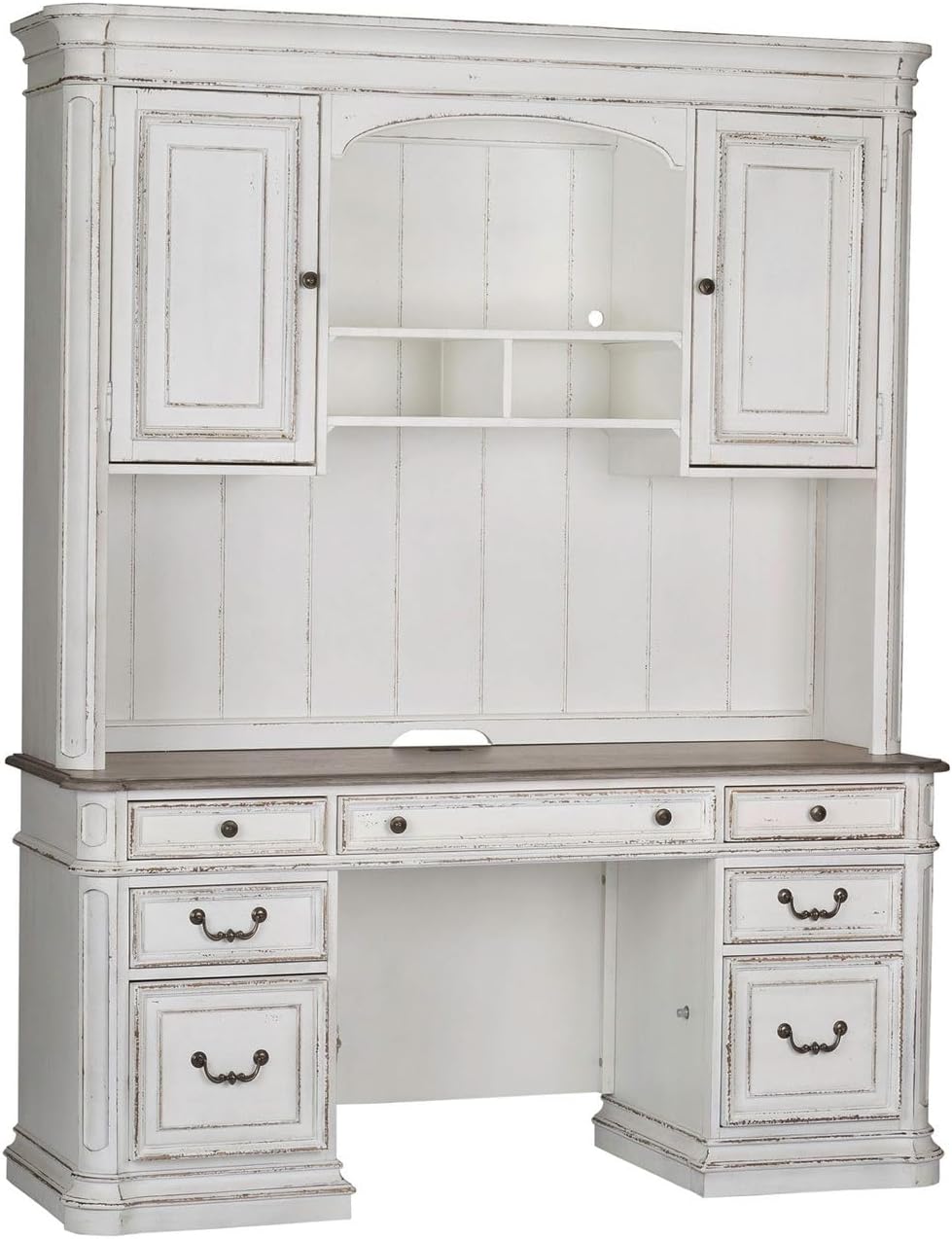 Liberty Furniture Industries Magnolia Manor Lift Top Writing Desk, W56 x D28 x H30, White