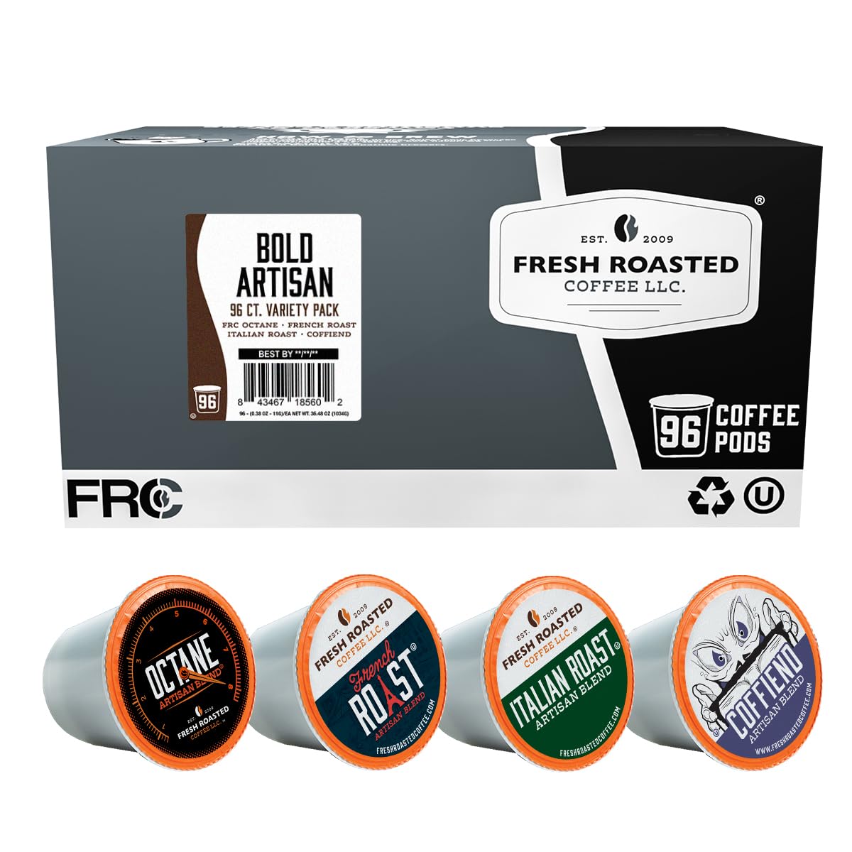 Fresh Roasted Coffee, Organic Colombian K-Cup Pods for Keurig Brewers, Medium Roast, USDA Organic, Kosher, 24 Count (Pack of 3)