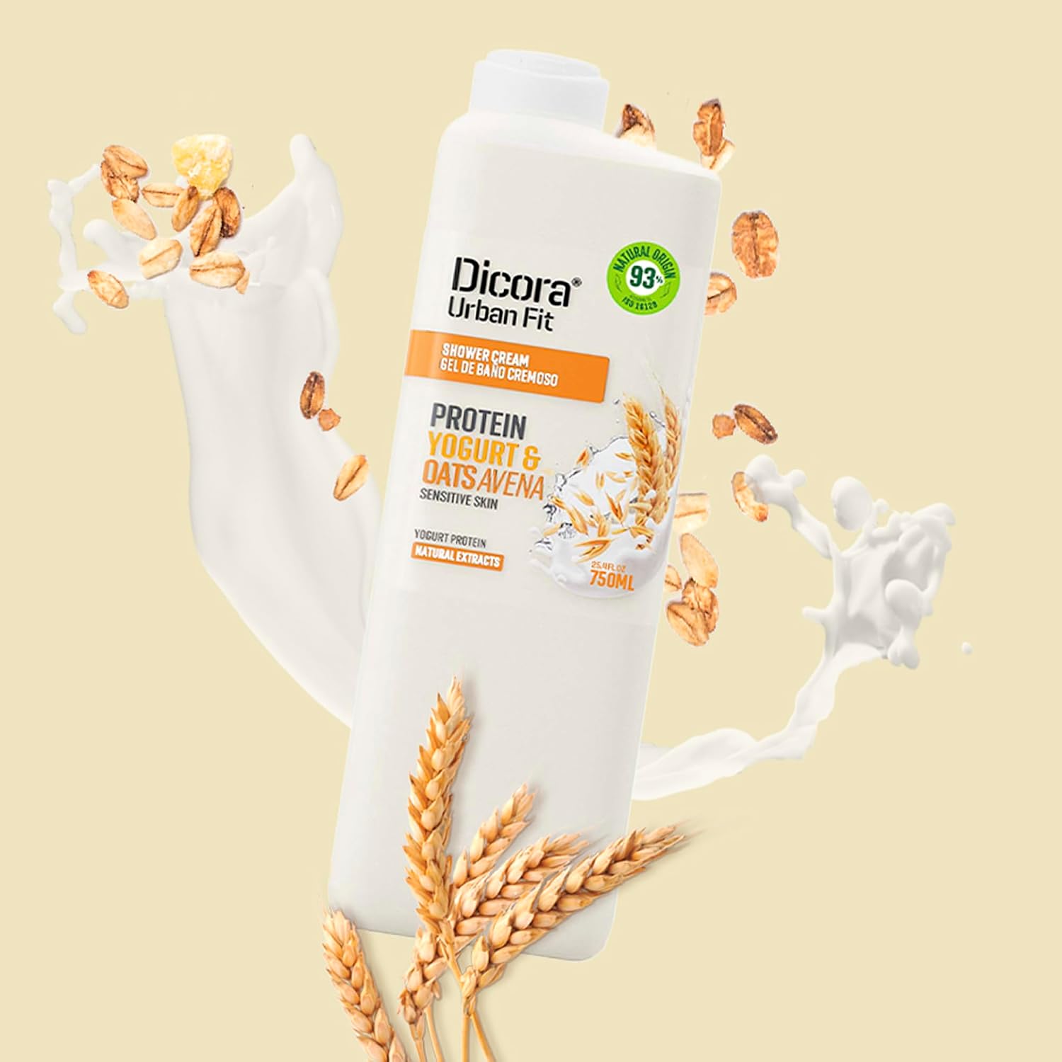 Dicora Urban Fit Shower Gel - Women and Mens Body Wash for All-Day Hydration - Prevents Premature Aging with Vitamin C - Citrus and Peach - 25.4 oz