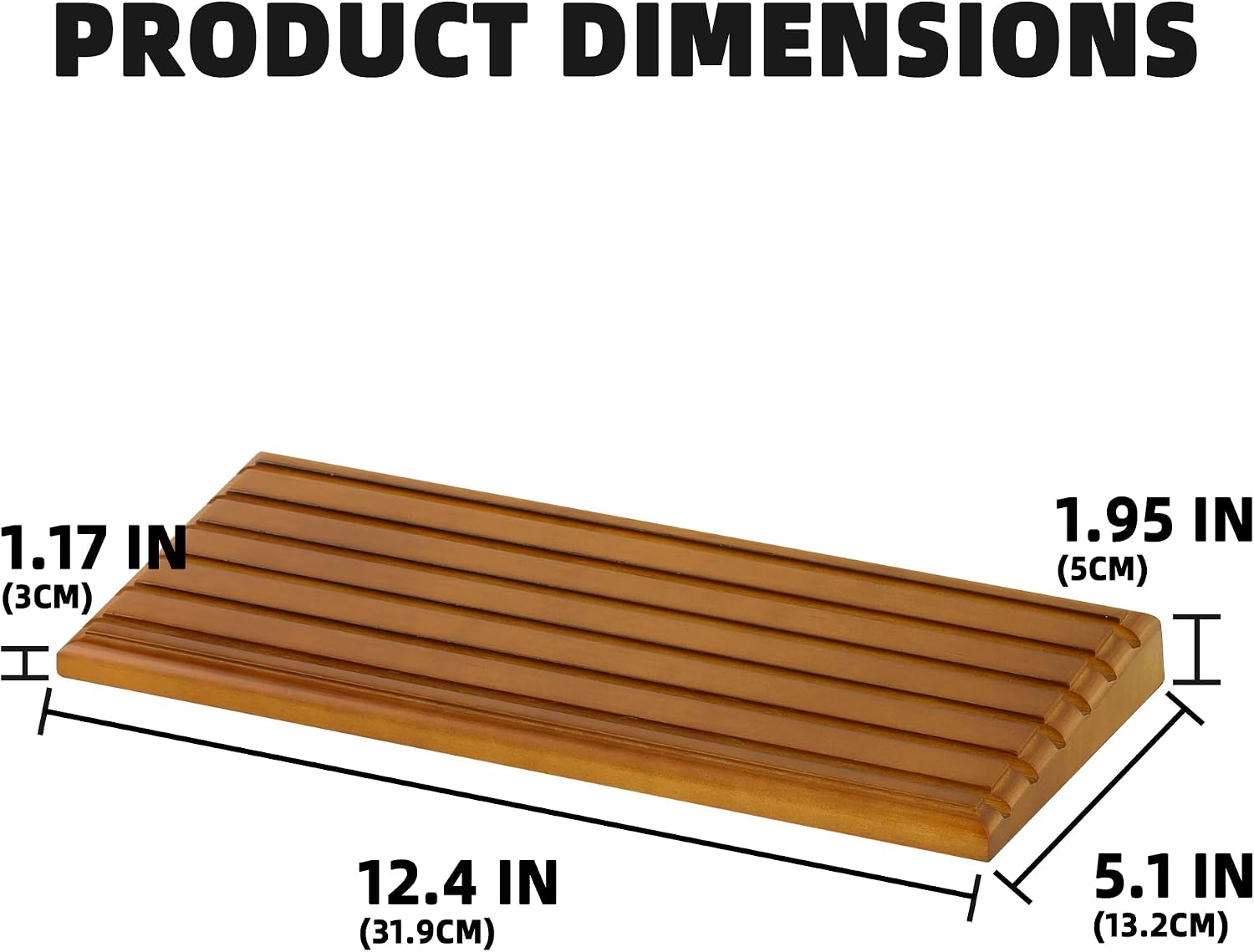DisplayGifts Challenge Coin Display Stand 4 Row Wooden Holder Rack Case Holds 28 Coins Walnut Finish
