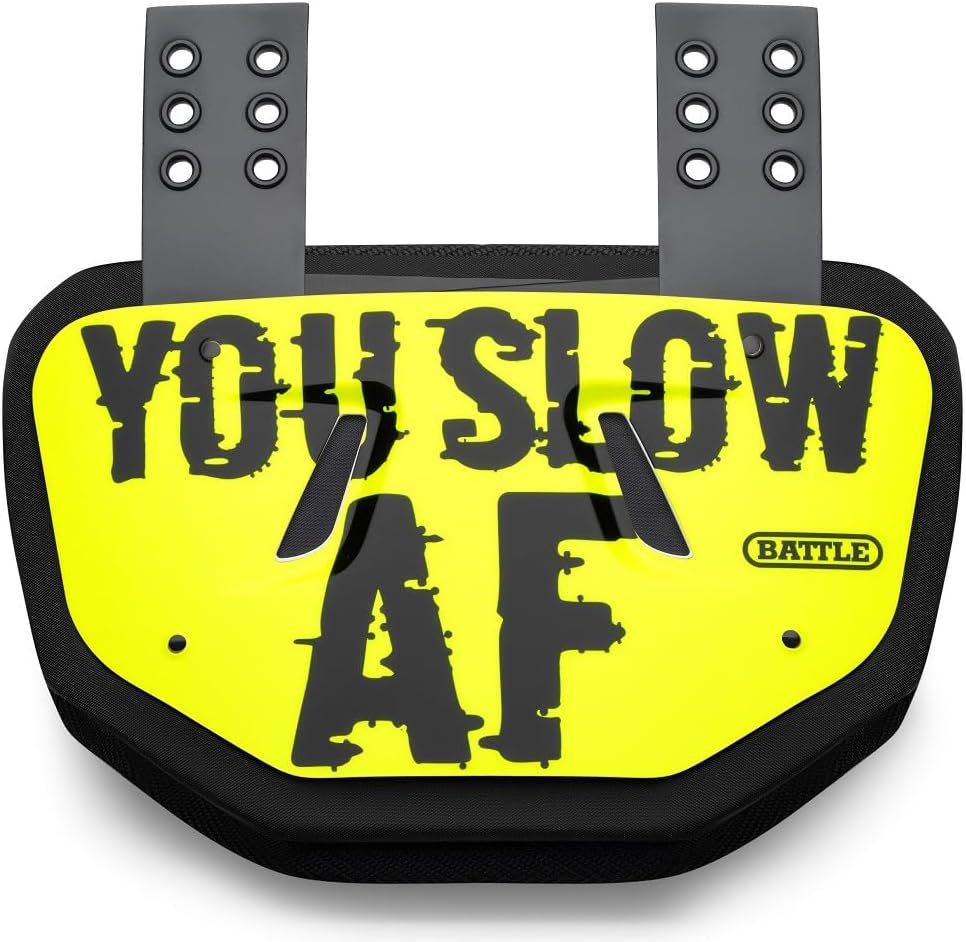 Battle Sports Novelty Football Back Plate, Kids, Adults