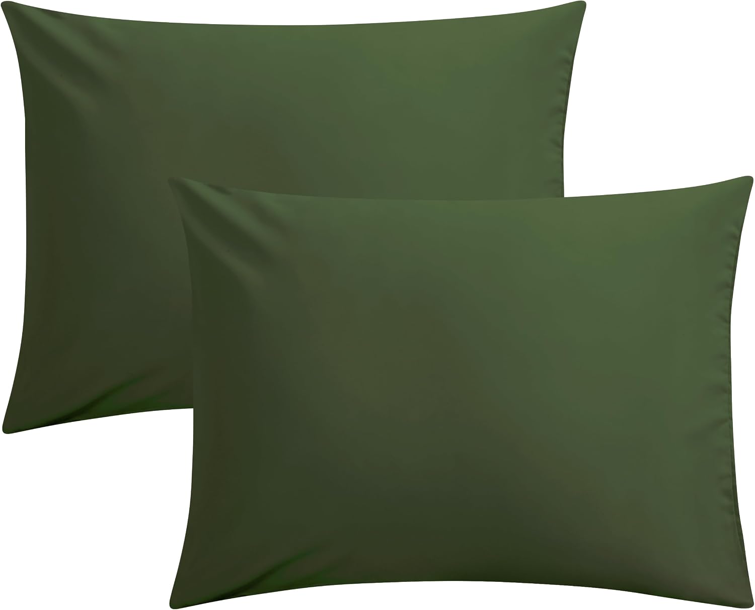 FLXXIE 2-Pack Microfiber Standard Pillow Cases, Envelope Style, White