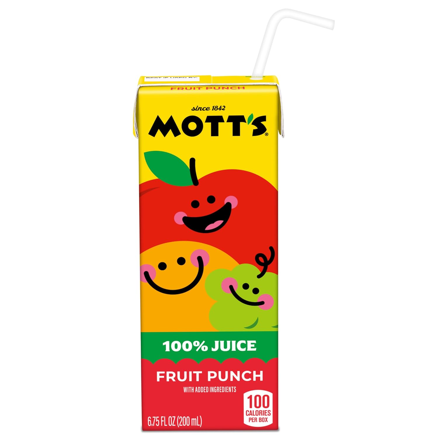 Mott's 100% Original Apple Juice, 6.75 Fl Oz Boxes, 32 Count (4 Packs Of 8), 2 Servings Of Fruit, 100% Fruit Juice, Gluten-free, Caffeine-free, Kosher, Contains No Artificial Colors Or Sweeteners