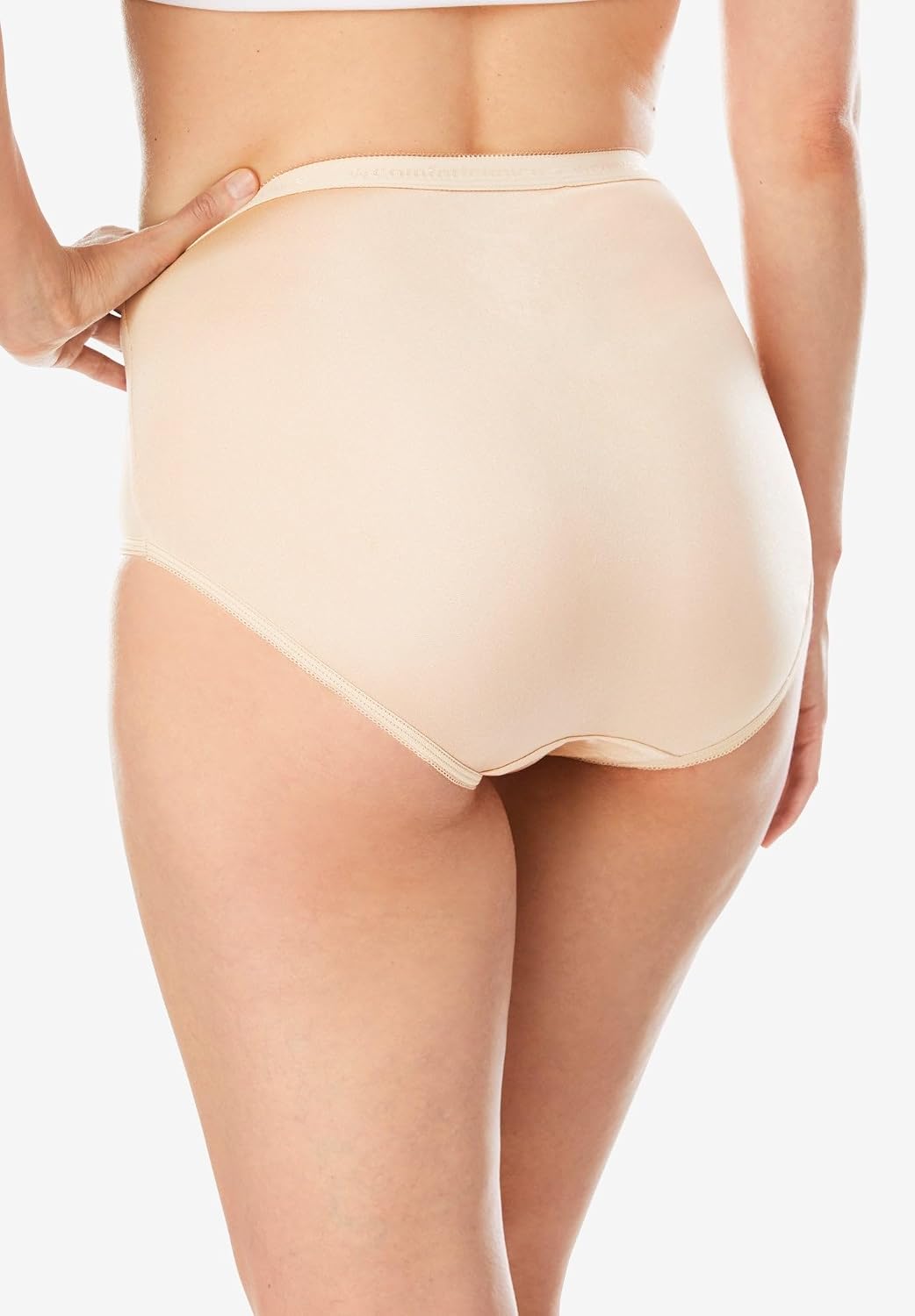 Comfort Choice Plus Size Full Coverage Nylon Brief 10-Pack