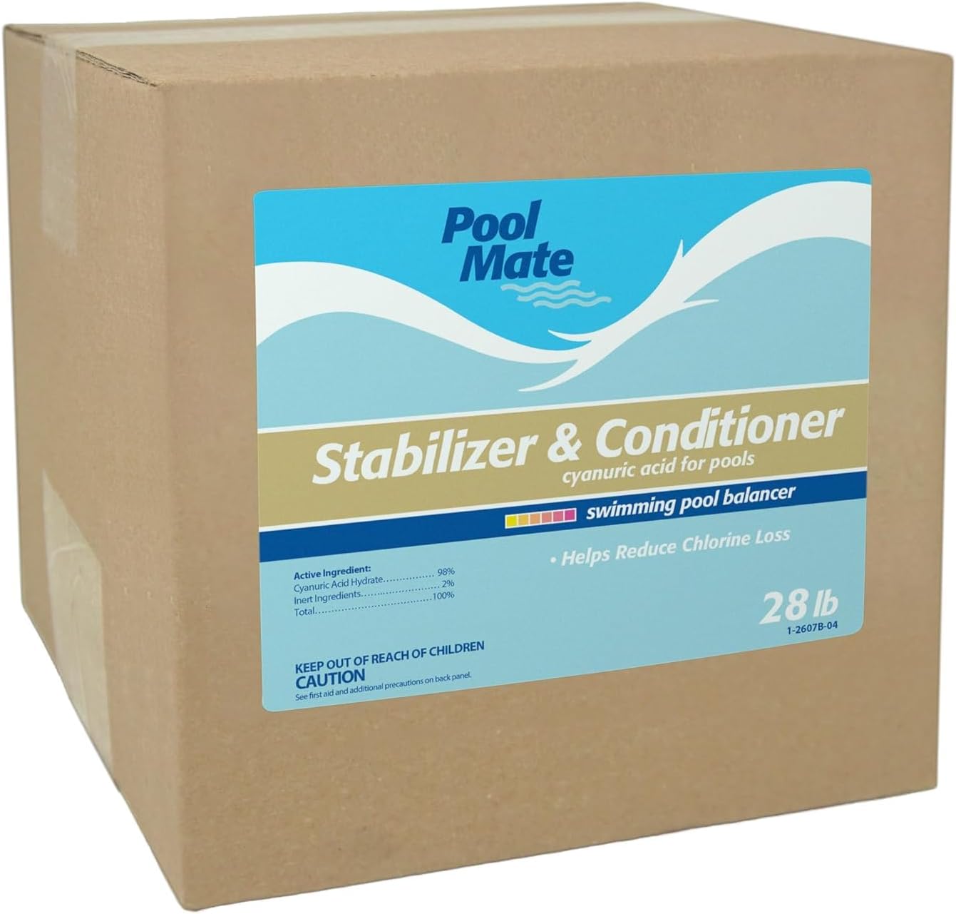 Pool Mate 16-Pounds Premium Pool Stabilizer and Conditioner | Chlorine Stabilizer, Concentrated Cyanuric Acid for Pools, Helps Chlorine Last Longer, 6oz raises CYA 10ppm per 5,000 gallons