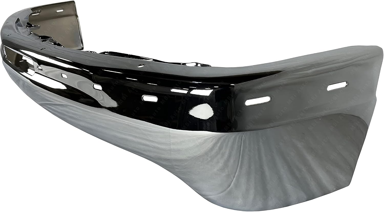 Chrome, Steel Front Bumper Impact Bar Fascia Compatible with 1999 2000 2001 2002 Chevy Silverado Pickup 99-02, GM1002376