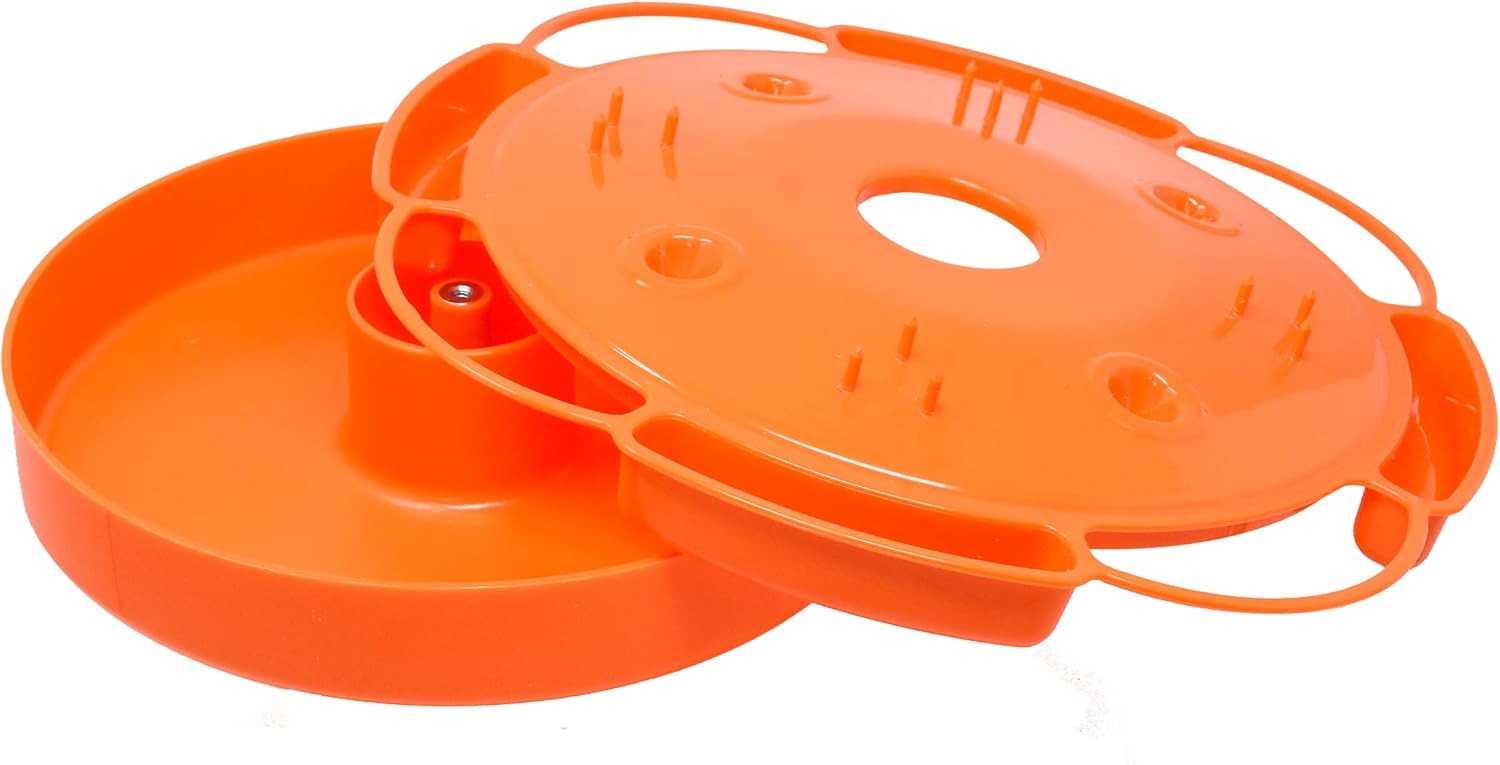 Ultimate Oriole Feeder, Nectar Jelly Fruit and Mealworm Station | Multi-Food Oriole Feeder; Nectar Jelly Fruit; Mealworm Station; Bright Orange