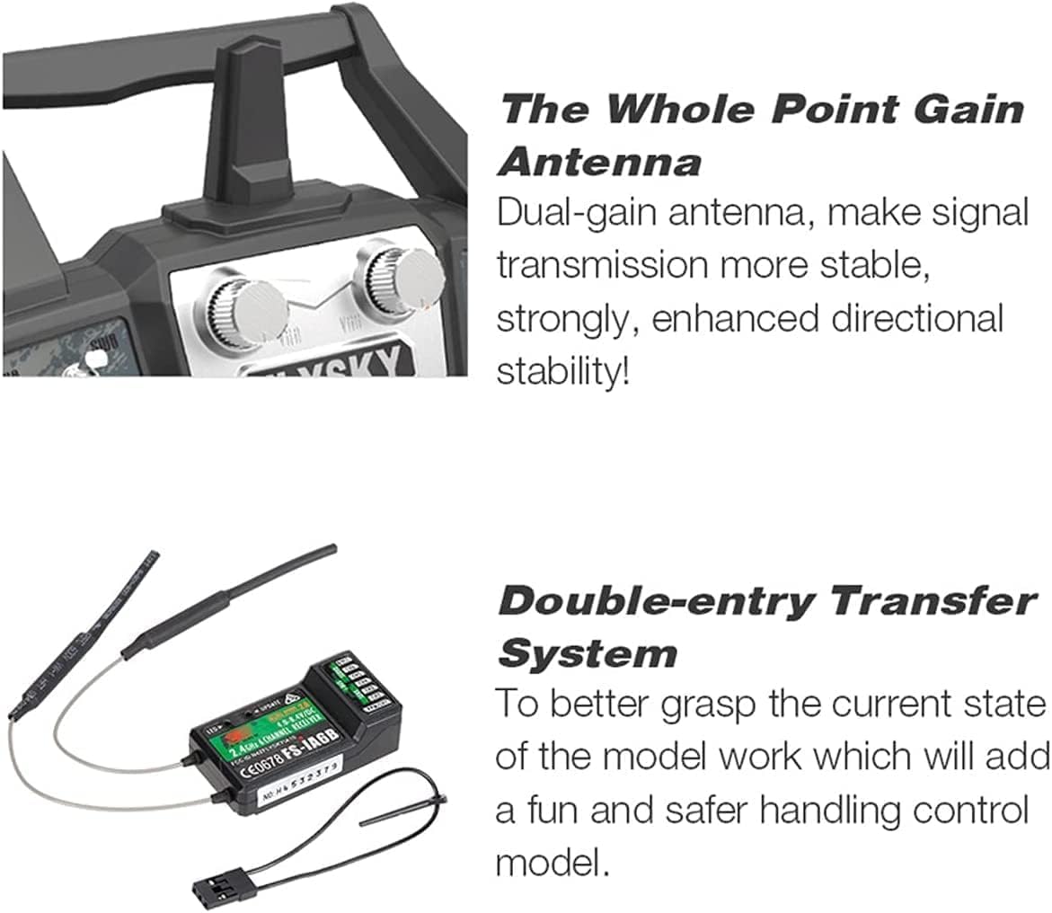 Flysky FS-i6X 6-10(Default 6)CH 2.4GHz AFHDS RC Transmitter w/ FS-iA6B Receiver