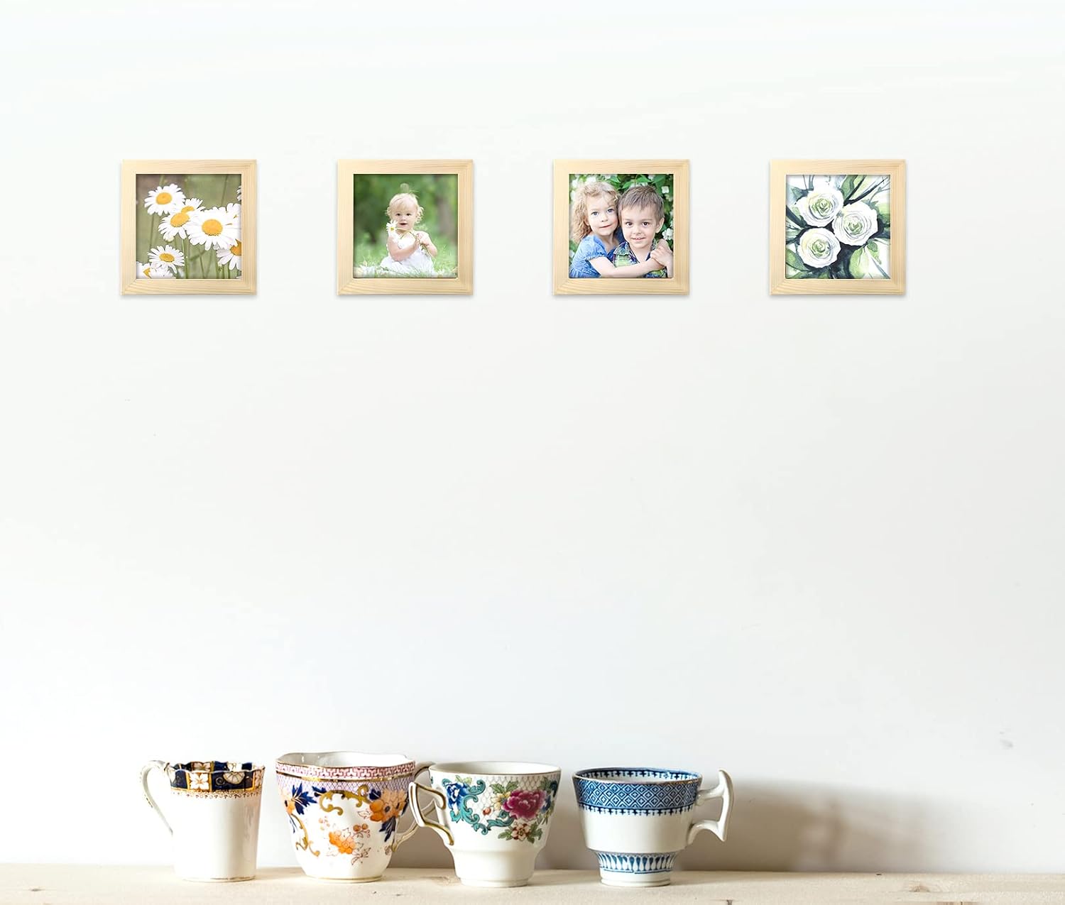 WUTL 8x8 Black Picture Frames Square