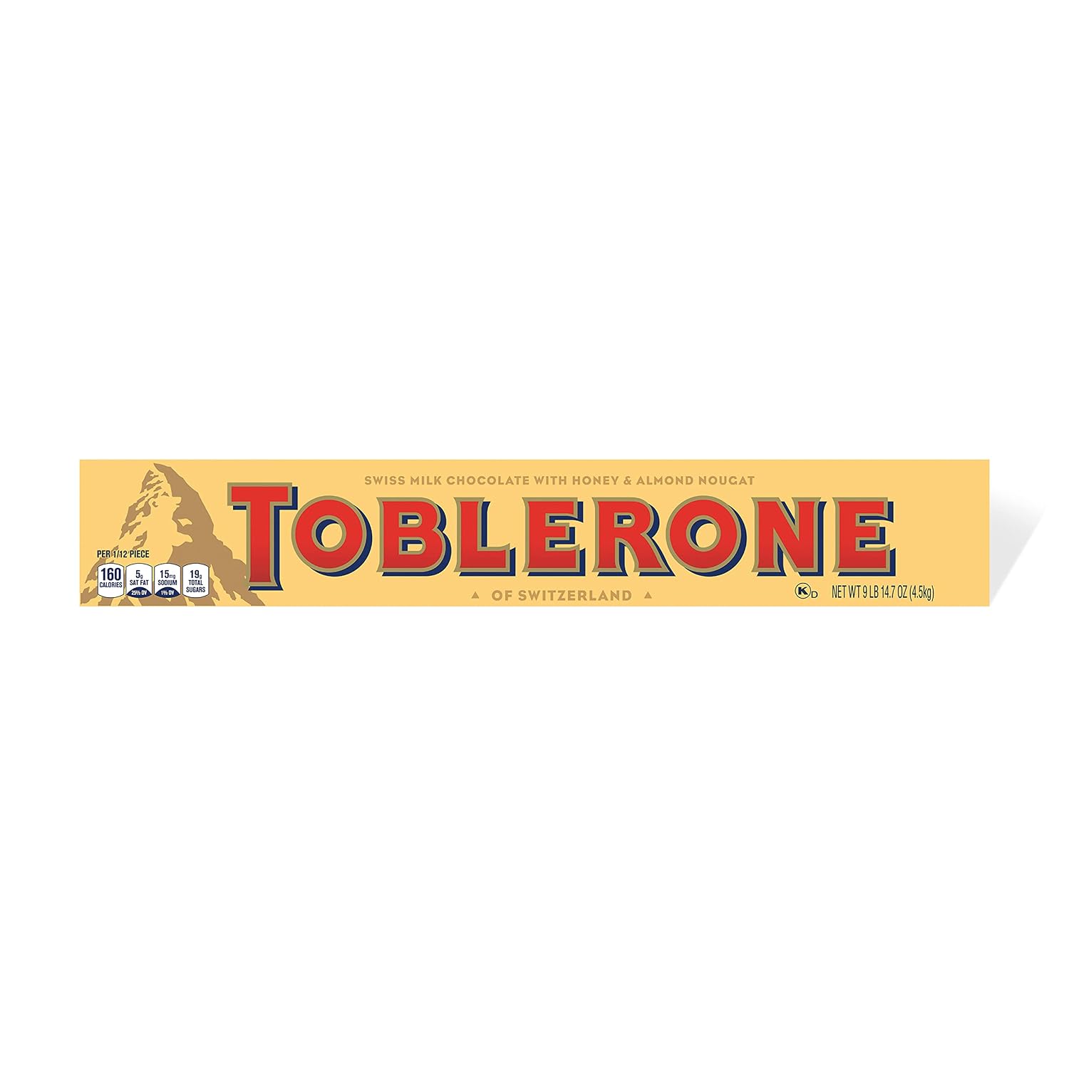TOBLERONE Milk Chocolate Bar with Honey and Almond Nougat, 20 Bars | Bulk Chocolate