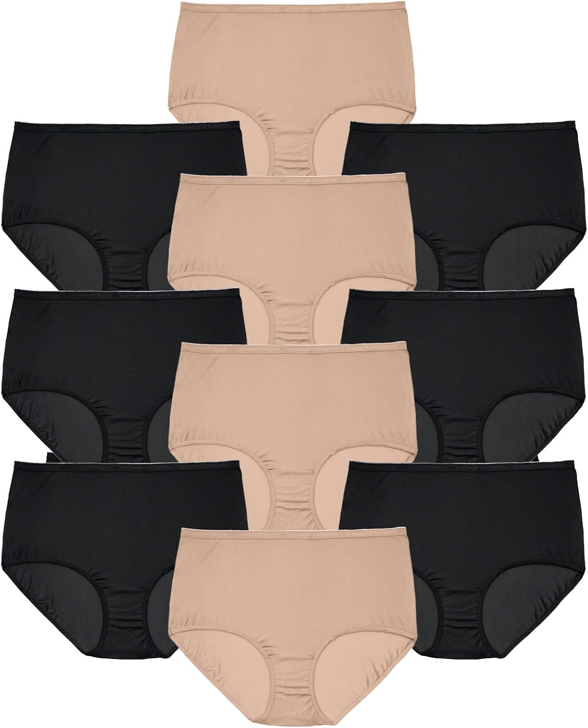 Comfort Choice Full Coverage Cotton Brief 10-Pack