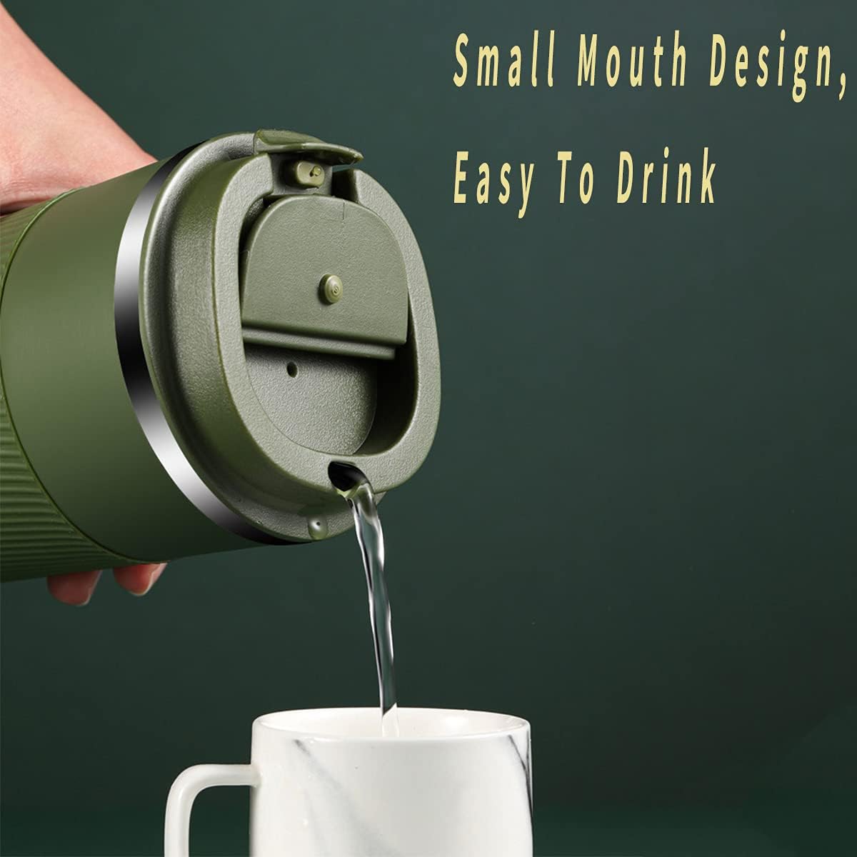 16oz Travel Coffee Mug Spill Proof, Insulated Coffee Mug with Lid, Leakproof Coffee Tumbler, Stainless Steel Vacuum Coffee Cup for Hot/Cold Drinks