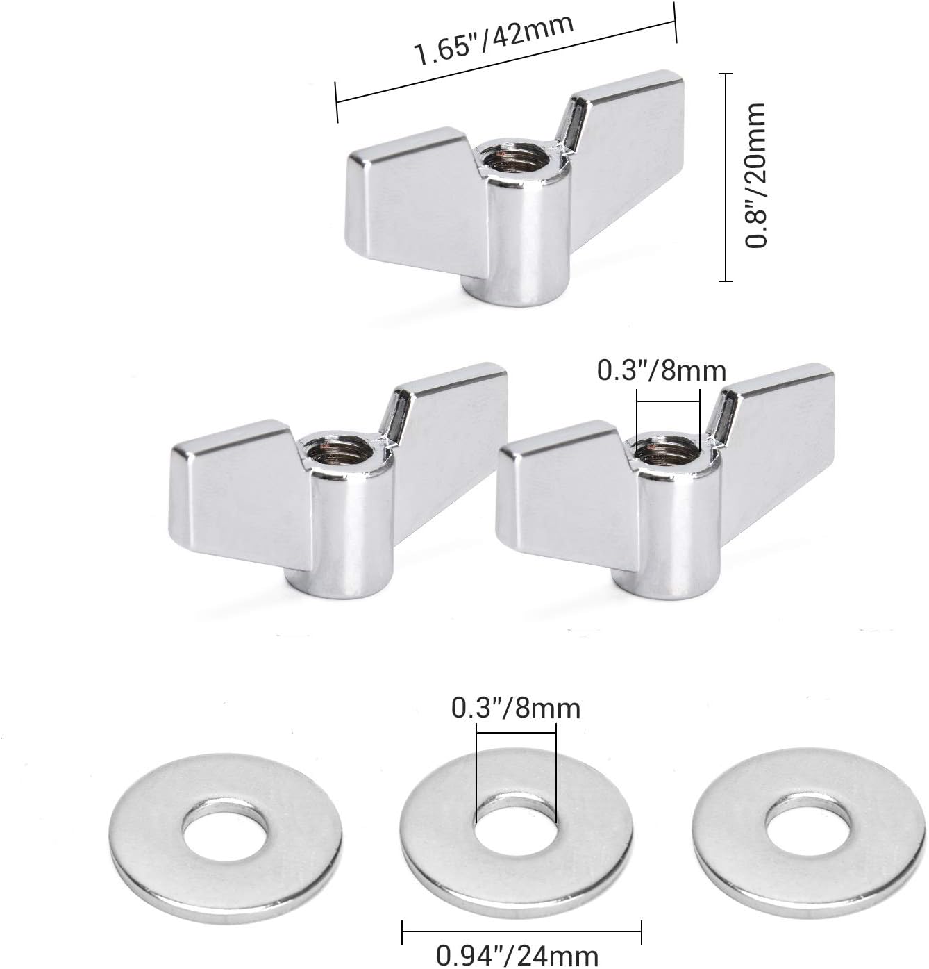 Facmogu 23PCS Cymbal Accessory Set, Drum Cymbal Replacement Accessories