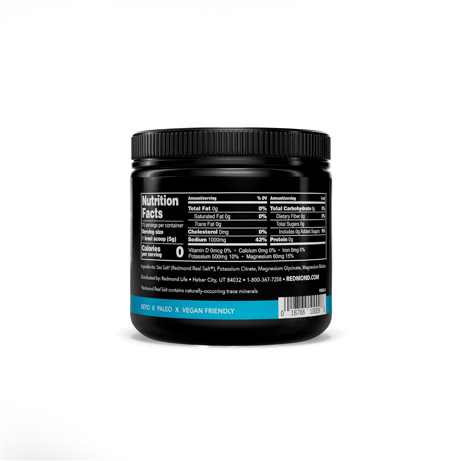 REDMOND Re-Lyte Sugar Free Electrolyte Powder Drink Mix (Mixed Berry)