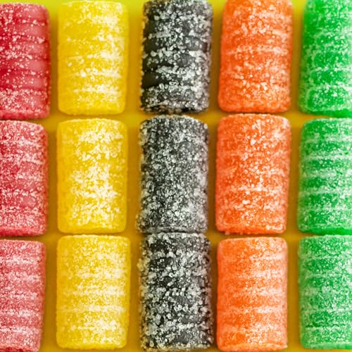 Wonka Chuckles Original, Jelly Sugar-Coated Candies, Fruit Flavored Candy, 2 Ounce Bars (Pack of 24) | Cherry, lemon, lime, orange, licorice jelly