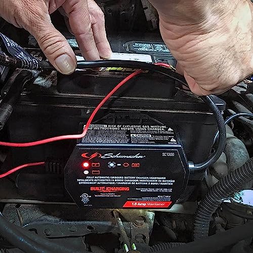 Schumacher Electric 1.5A Car Battery Charger & Maintainer, 6V/12V – SC1300