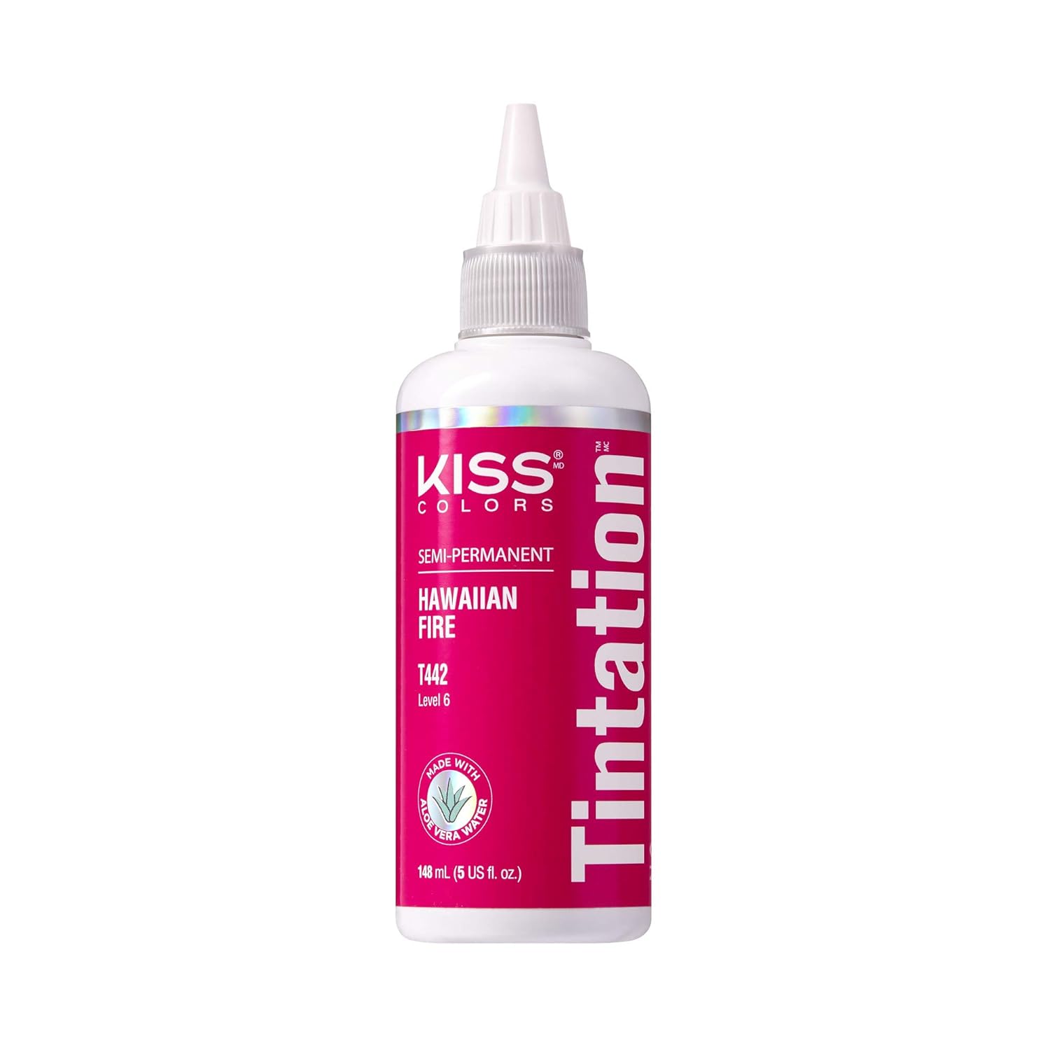 Red by Kiss Tintation Semi-Permanent Hair Color, Aloe Vera Water Based, Argan Oil, Olive Oil, Collagen & Keratin, Long-Lasting Color Dye (Honey Brown, 5 Fl Oz)