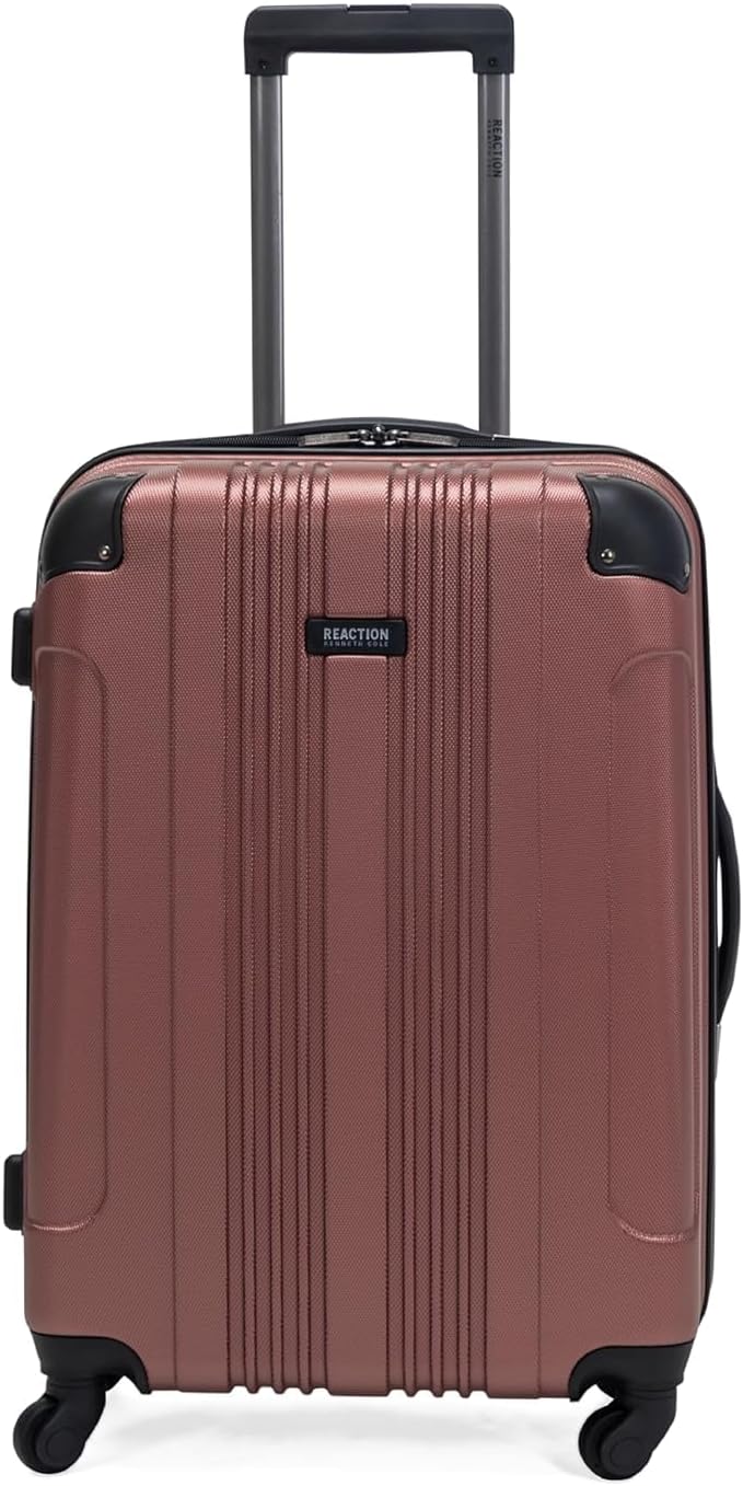 Kenneth Cole REACTION Out of Bounds Lightweight Hardshell 4-Wheel Spinner Luggage, Teal, 20-Inch Carry On