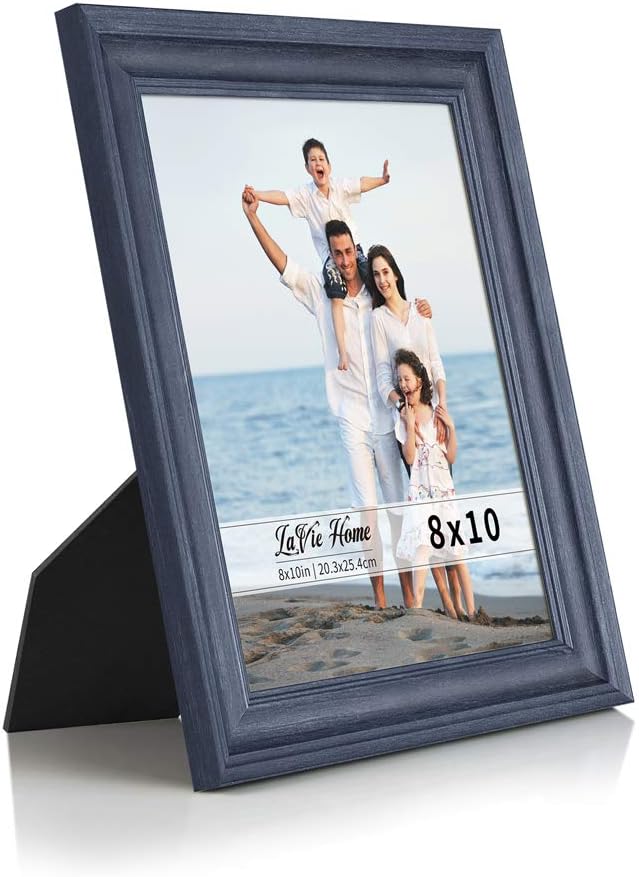 LaVie Home 8x8 Picture Frames (1 Pack, Gold) Square Photo Frame Set with High Definition Glass for Wall Mount & Table Top Display