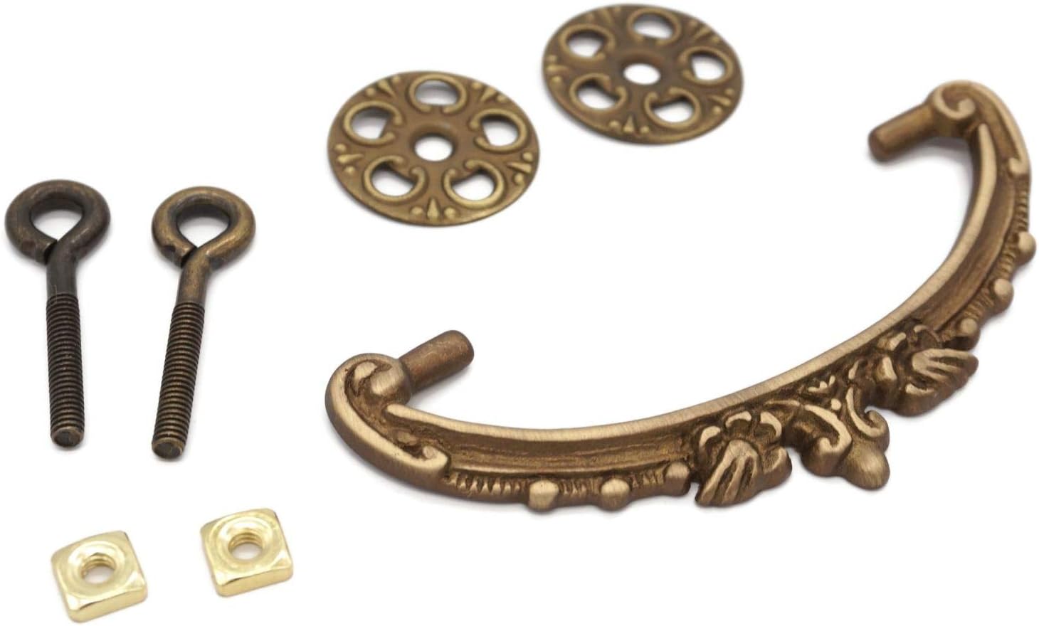 Victorian Drawer Pull Antique Drawer Bail Pull Antique Furniture Drawer Pull Solid Cast Brass Antiqued Cabinet Pull Handle - Excellent Replica of an