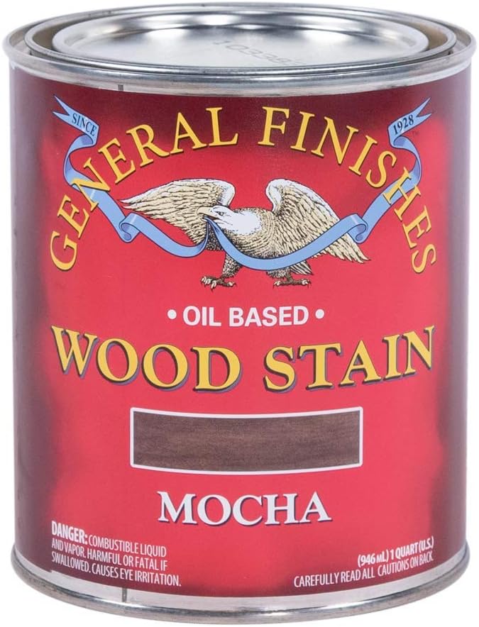 General Finishes Oil Based Penetrating Wood Stain, 1/2 Pint, American Walnut