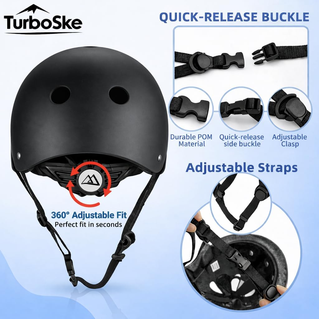 Skateboard Helmet,BMX Bike Multi-Sport Helmet for Youth,Men Women