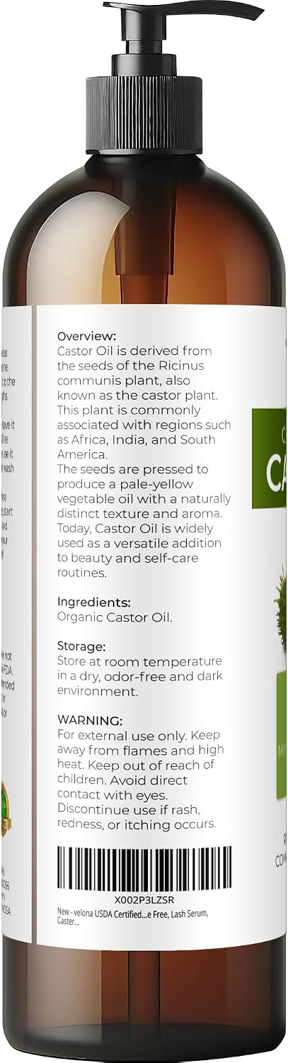 velona USDA Organic Pumpkin Seed Oil - 8 fl oz, Cold Pressed, with Pump